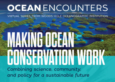 Exploring partnerships and solutions for survival Speakers: Michael Moore, Whale Trauma Specialist, Woods Hole Oceanographic Institution; Rob Martin, Commercial Fisherman; Michael Asaro, Ecological Economist, NOAA Fisheries, and host Véronique LaCapra, Woods Hole Oceanographic Institution. The North Atlantic right whale is one of the most endangered whales in the world, with an estimated 360 left on the planet. These animals are often found on the Continental Shelf of the East Coast of North America, making them vulnerable to human activities including fishing gear entanglements. In recent years, more whales have died than have been born. Join us as we examine the top threats facing North Atlantic right whales, and discuss the crucial efforts by the scientific community, fishing industry, and policy makers to develop the most effective and viable solutions to ensure the long-term survival of this critically endangered species.